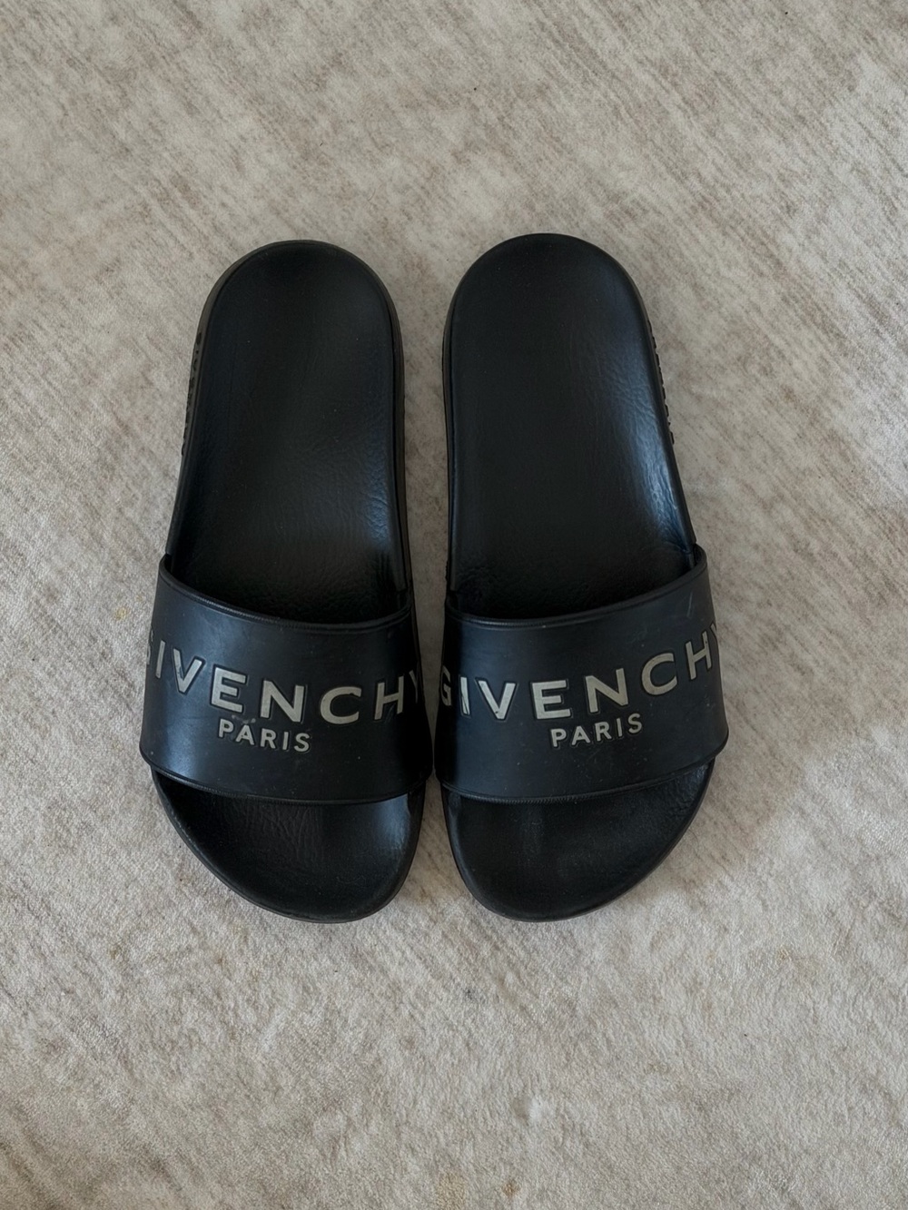 Givenchy Paris Black Slide Sandals - Women's